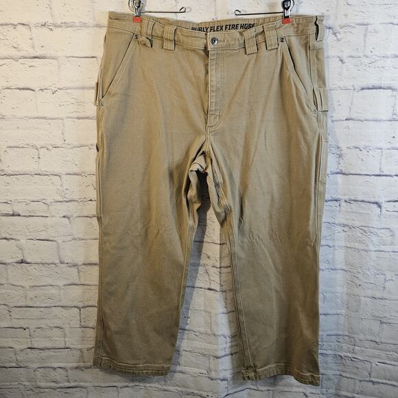 Duluth Trading Co Other - Duluth Burly Flex Fire Hose Pants 42x30 Brown Relaxed Fit Carpenter